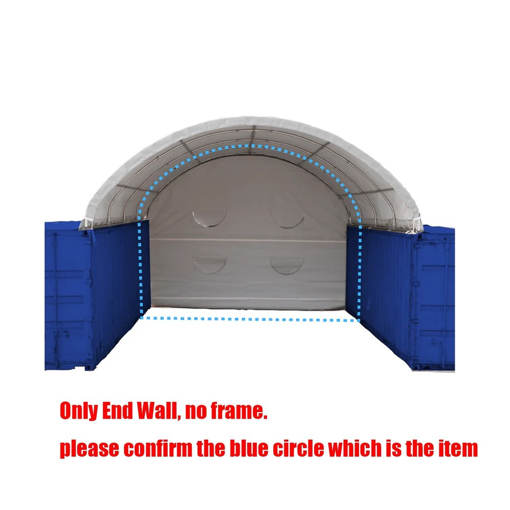 20*20ft 20*40ft Shipping Container Canopy Canvas Fabric Building w/o End Wall