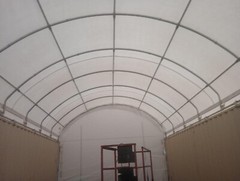 20’x40′ (15 oz PVC) Upgraded Shipping CONTAINER MOUNTED Fabric canvas Shelter
