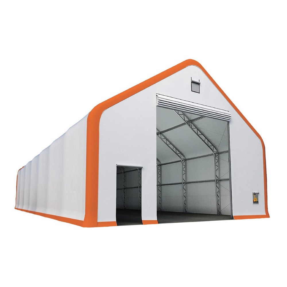 40x80x24 DUAL TRUSS *21oz PVC* Canvas Fabric Storage Building Shelter Barn Shop