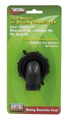 Valterra T01-0091VP Swivel Drain Connector – 90°, 1-1/2″ x 3/4″, 1, Black