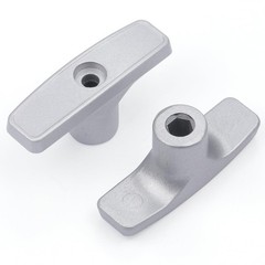 Bolaxin 2 PCS Metal RV Waste Valve Handle Kits, with 4 Nuts 2 Screws 2 Gray