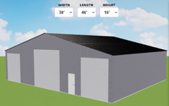 3 separate bay 54X46X16 Metal building (Message for a discounted price)