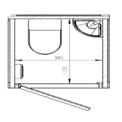 Bastone Portable Restroom w/ Sink, Flush Toilet & Vent Fan for Outdoor Use