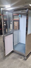 Stainless Steel Attendant Booth – Insulated w/ Lights & Power – 56″x56″x92″