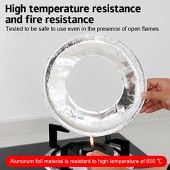 10Pcs/set Thickened Aluminum Foil Covers Gas Stove Oil Proof Pad Cookware Parts