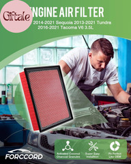 Cabin & Engine Air Filter Fit for Toyota Tacoma V6 2016-2023 Activated Carbon Ca