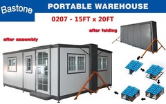 15x20x8FT Foldable Mobile Prefab House 268 ft² Prebuilt Home Matel + Aluminum