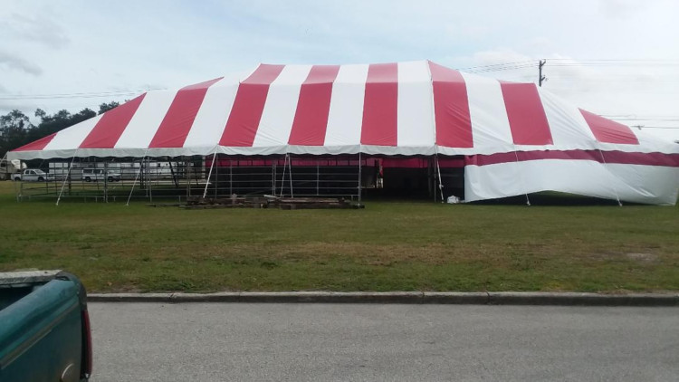 LargeTent 60’x120’ includes Sidewalls Stakes & Ropes