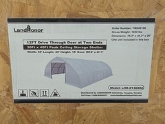 30x40x15 11 oz PE Fabric Canvas Storage Shelter Building 12′ Doors