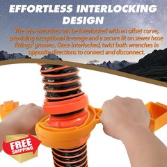TonGass RV Sewer Hose Wrench 2-Pack Orange