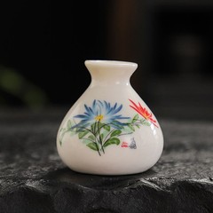 Retro Chinese Style Mini Ceramic Vase Home Ornament DIY Flower Vase Crafts Gifts