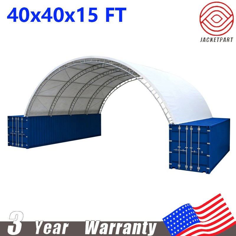 40’x40’x15′ Tarpaulin Tent Warehouse Shed 800sq.ft. Shipping Container Shelter