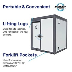 Bastone Private Toilet Stalls w/ Sink &Showers Mobile Toilet Portable Restrooms