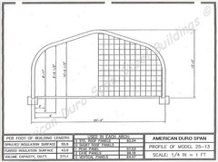 25x20x13 Engineered Steel Building Kit | DuroSPAN Clear-Span Arch with End Walls