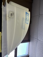 Camco 40433 Aerodynamic Fresh Air Ventilated White Roof Vent Cover