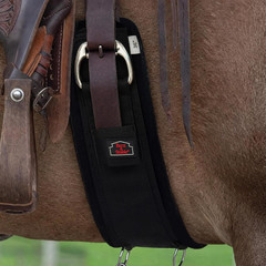 Western Horse Cinch with Stainless Steel Double Roller Buckles, Anti-Slip Terry
