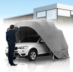 Retractable Carport Semi-Automatic Foldable Car Port Stainless Steel Portable Ga