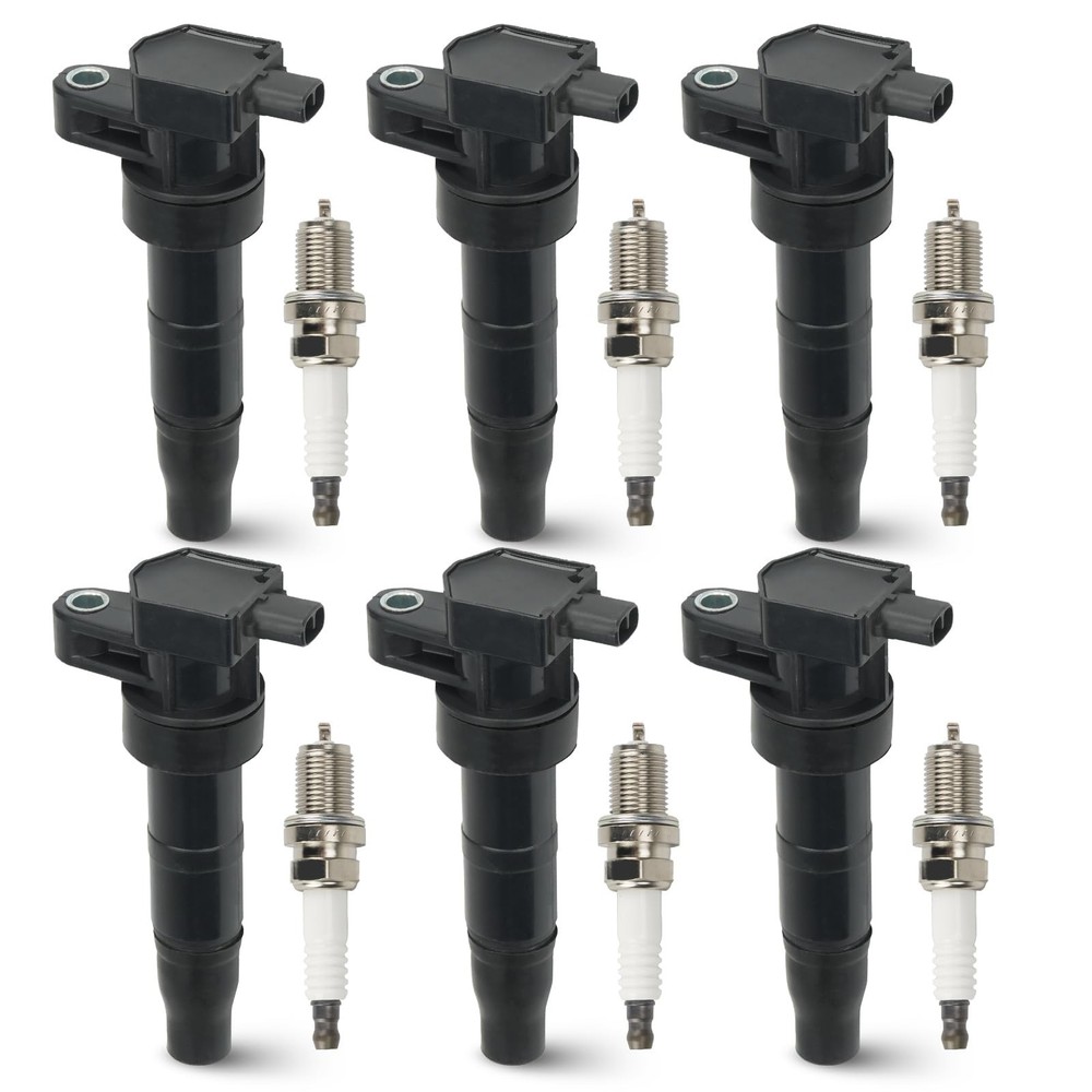 6PCS Ignition Coil Pack with 6PCS Iridium Spark Plug Compatible with Hyundai …