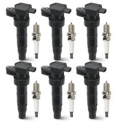 6PCS Ignition Coil Pack with 6PCS Iridium Spark Plug Compatible with Hyundai …