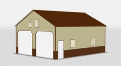 2 Car Garage 24X30X12 Fully Insulated, Upgrades, Gutters available some areas
