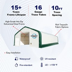 W40xL80xH21′ Double Truss Storage Shelter 22OZ PVC Canvas Building Tent