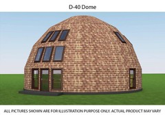 MOON HOUSE 40’ DIAM DOME FRAMING KIT 1710 sq.ft WOOD PREFAB DIY HOME DIY PREFAB