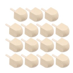 15 Pcs Wood Craft Dreidels Wooden Hanukkah Spinning Tops Handmade Gyro Toys