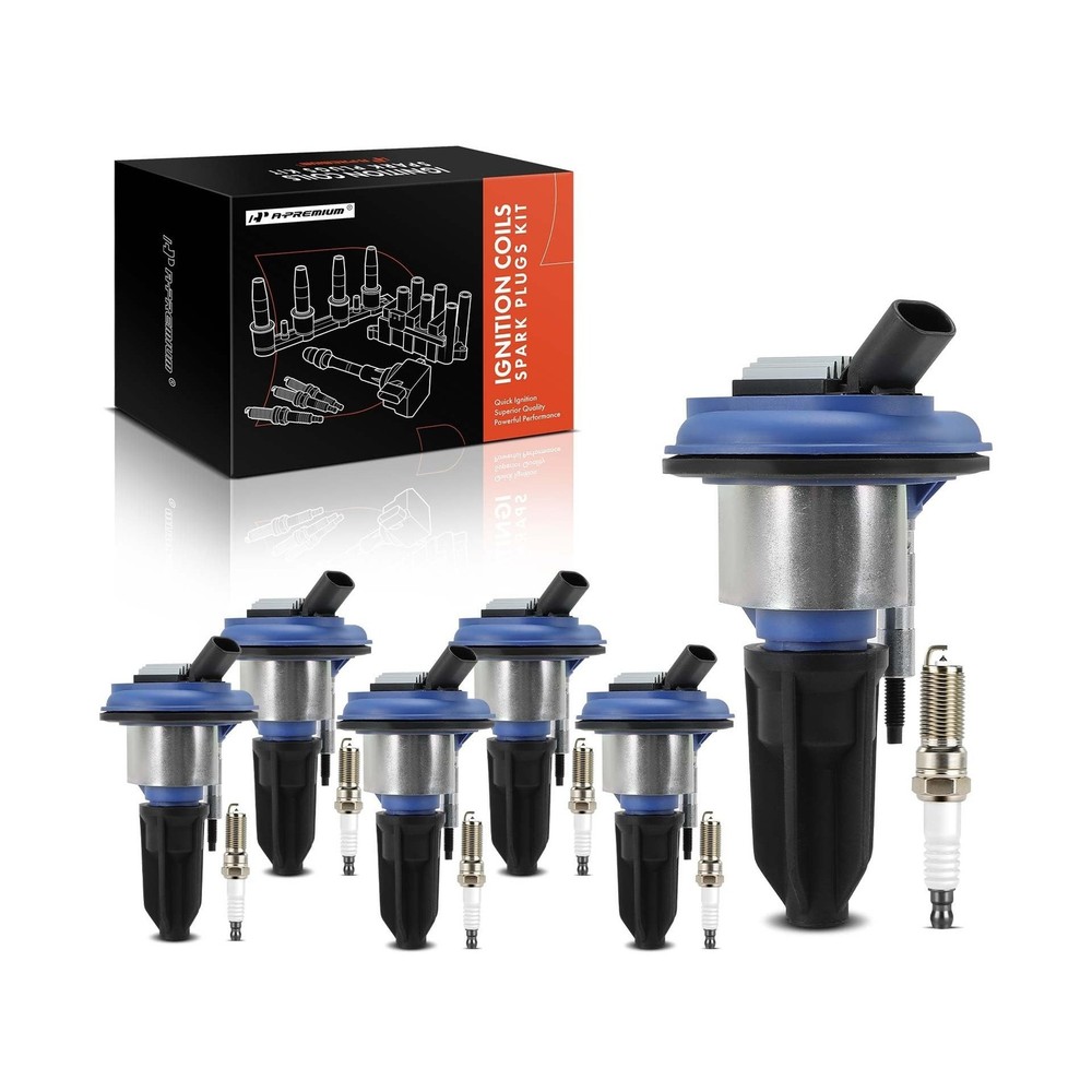A-Premium (Blue) Set of 12 Ignition Coil Pack and Iridium Spark Plu… Fast Ship