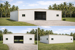 40x75x16 Steel Building Kit | Rigid Frame I-Beam | Commercial Grade
