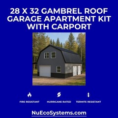 ADU KIT 30′ x 24′ x 19′ Tall Lightweight Galvanized Steel Garage & Apartment