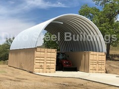 38x20x14 DuroSPAN Steel Building Container DIY Conex Roof Cover Factory DiRECT