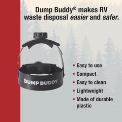 Dump Buddy RV Hose Fastening Device – Camper Sewer 5.75 inches, Black