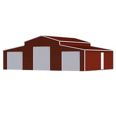 42 x 30 x 13ft Heavy-Duty Metal Garage Barn Storage Shed 1260 sq.ft Building