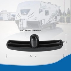 RV Sewer Valve Handles Replacement Fit for 1 1/2″， 2“and 3″ 2 Pack, Black