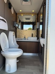 Portable Restroom Trailer 2 Station Luxury Bathroom Trailer Event Rental