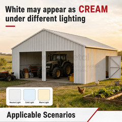 33FT x 25FT Metal Garage Barn – Reinforced Steel Structure with Dual Doors