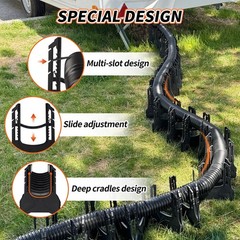 OULEME 30FT RV Sewer Hose Support, Black Tank Holder with 30FT,