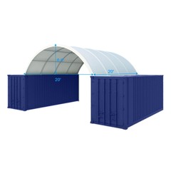 20’x20’x6.6′ 15oz PVC Canvas Fabric Building Shipping Container Canopy Shelter