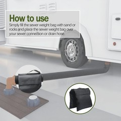 HOLEPU RV Sewer Weight Bag, Rv Hose Support Device For Black