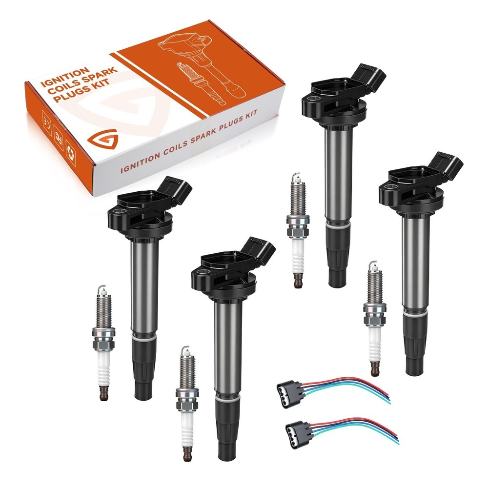 Iridium Spark Plug Ignition Coil Pack UF596 4 Set, Fit For Toyota Corolla S M…