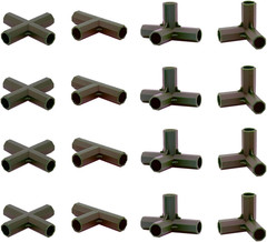 16PC Heavy Duty Greenhouse Frame Connectors for Grape Trellis & Gardening