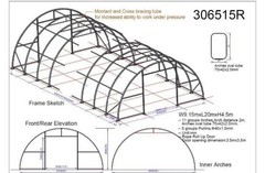 CHERY Industrial Storage Shelter 30x65x15 ft Steel Waterproof 306515R