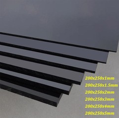 Black ABS Plastic Sheet Panel DIY Model Craft 1/1.5/2/3/4/5mm Thick Various Size