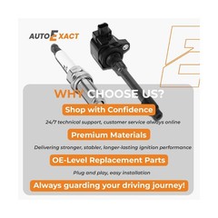 autoexact Ignition Coil & Iridium Spark Plug Kit Honda CR-V Civic Accord
