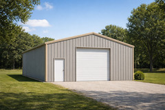 40x50x12 Steel Building Kit | Rigid Frame I-Beam | Commercial Grade