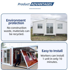 Expandable Container Home – Modern, Portable, and Eco-Friendly Living 20ftx 20ft