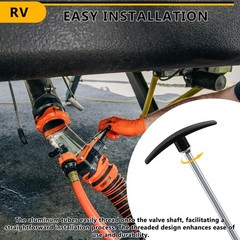 BKIFU RV Sewer Waste Valve Extension Rod 7″&10″,rv Black Tank Pull Valve…