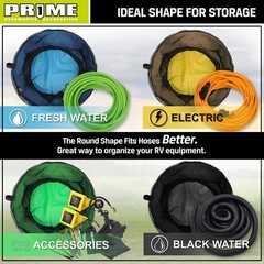 PR1ME 4 Pack Waterproof RV Hose Bag Storage, Utility 18 X 18 Inches, Blue