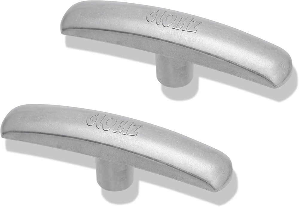 RV Waste Water Valve Handles Replacement Fit for 1 1/2″，2” and 2 Pack, Silver