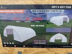 30x40x15 11 oz PE Fabric Canvas Storage Shelter Building 12′ Doors